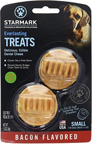 Starmark Everlasting USA Treat Dog Toy Stuffing Chewy Dog Treats - Bacon - Small  