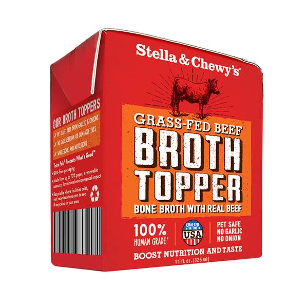 Stella & Chewy's Broth Topper Grass Fed Beef Canned Dog Food - 11 Oz - Case of 12  