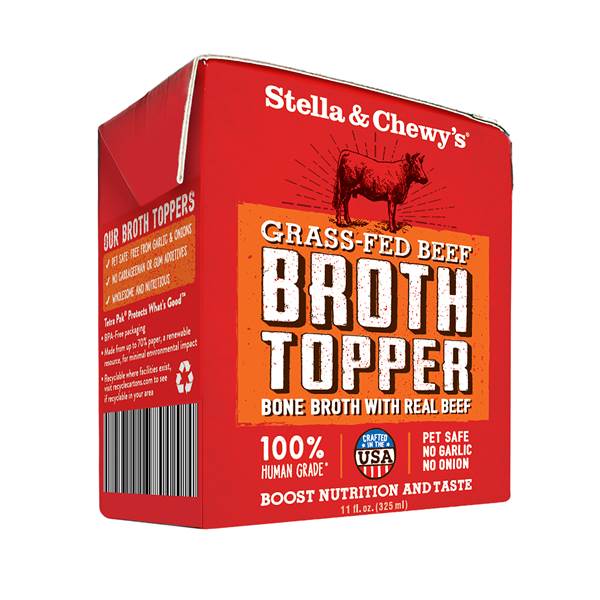 Stella & Chewy's Broth Topper Grass Fed Beef Canned Dog Food - 11 Oz - Case of 12