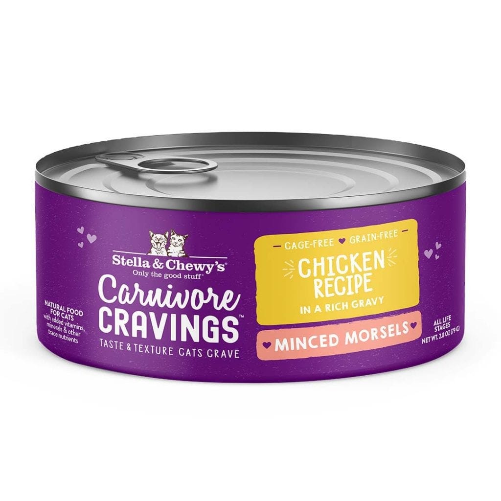 Stella & Chewy's Carnivore Cravings Minced Morsals Chicken Canned Cat Food - 2.8 Oz - Case of 24  