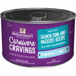 Stella & Chewy's Carnivore Cravings Pate Salmon and Tuna Canned Cat Food - 5.2 Oz - Case of 24  