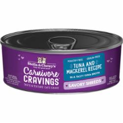 Stella & Chewy's Carnivore Cravings Shredded Tuna Mackerel Canned Cat Food - 2.8 Oz - Case of 24  