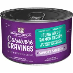 Stella & Chewy's Carnivore Cravings Shredded Tuna Salmon Canned Cat Food - 5.2 Oz - Cas...
