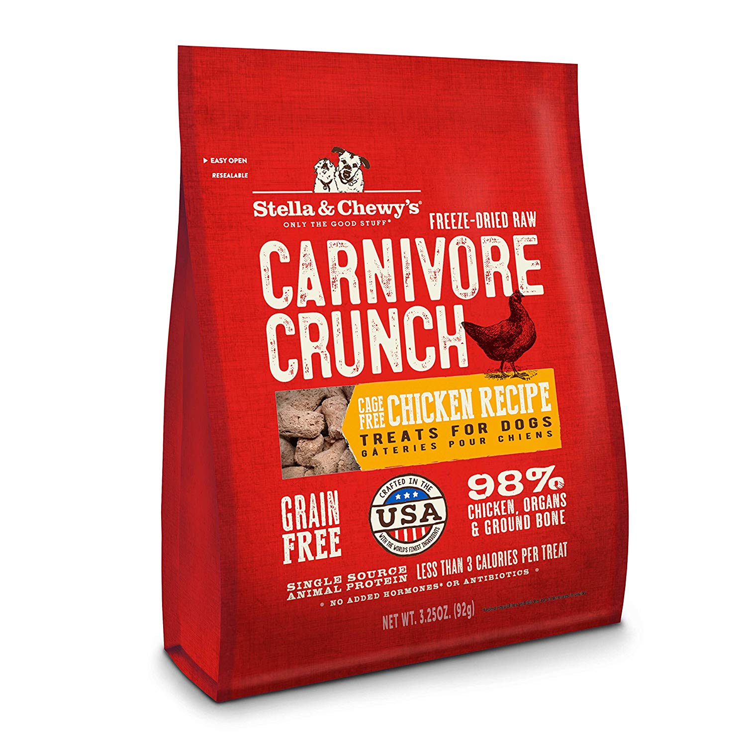 Stella & Chewy's Carnivore Crunchy Chicken Freeze Dried Dog Treats - 3.25 Oz  