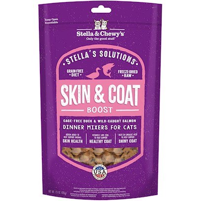 Stella & Chewy's Cat Solutions Skin and Coat Duck Freeze-Dried Cat Food - 7.5 Oz  