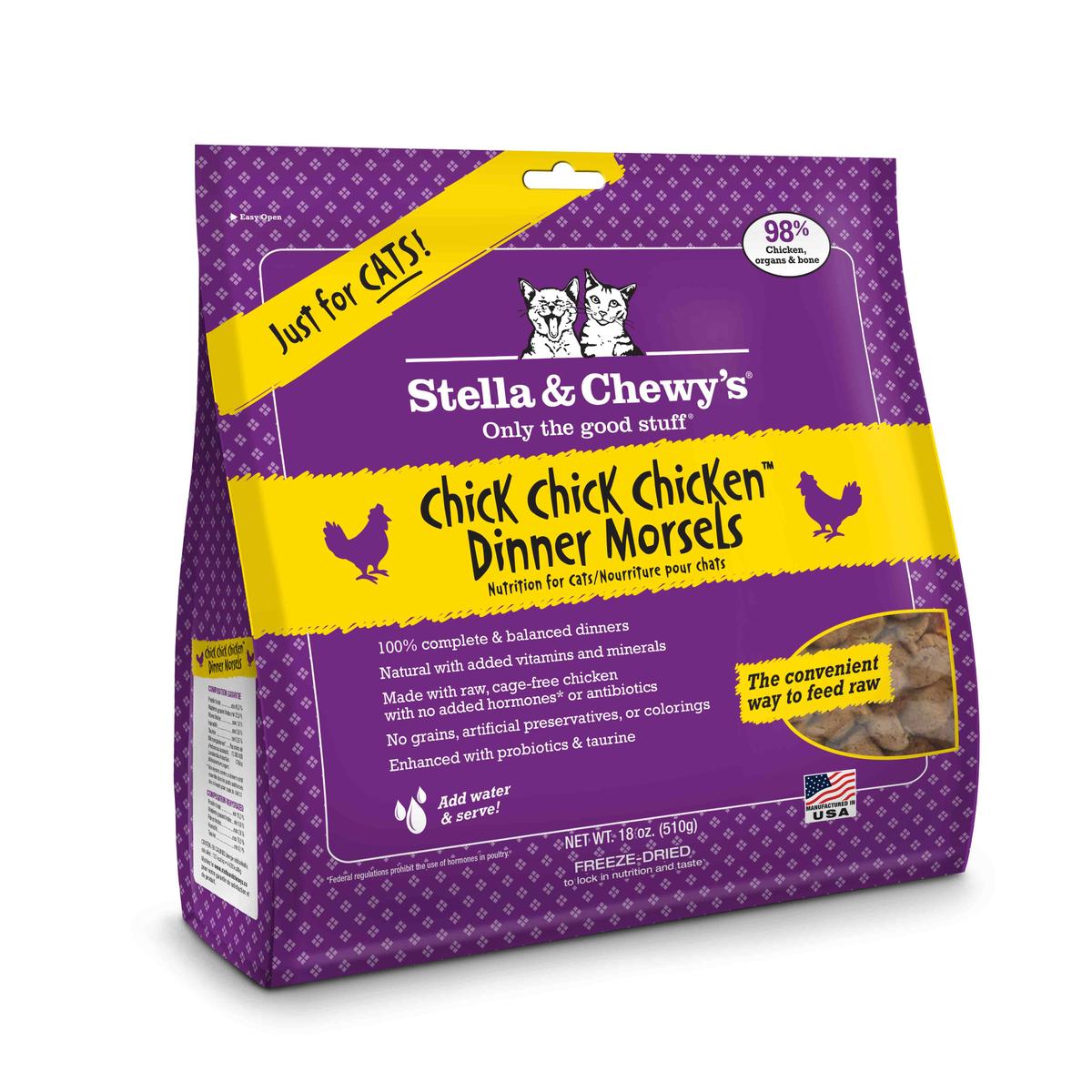 Stella & Chewy's Dinner Chicken Freeze-Dried Cat Food - 18 Oz  