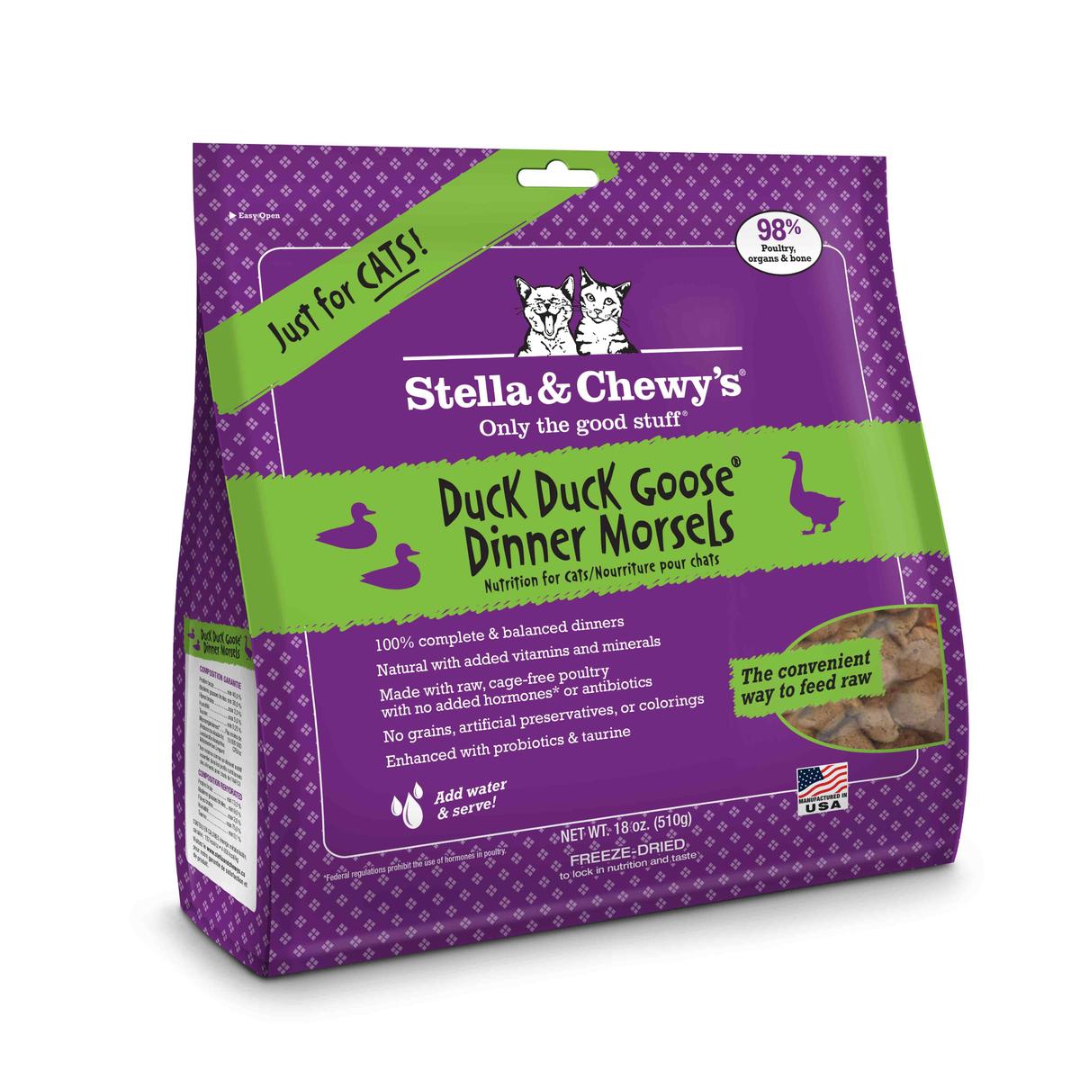 Stella & Chewy's Dinner Duck Duck Goose Freeze-Dried Cat Food - 18 Oz  