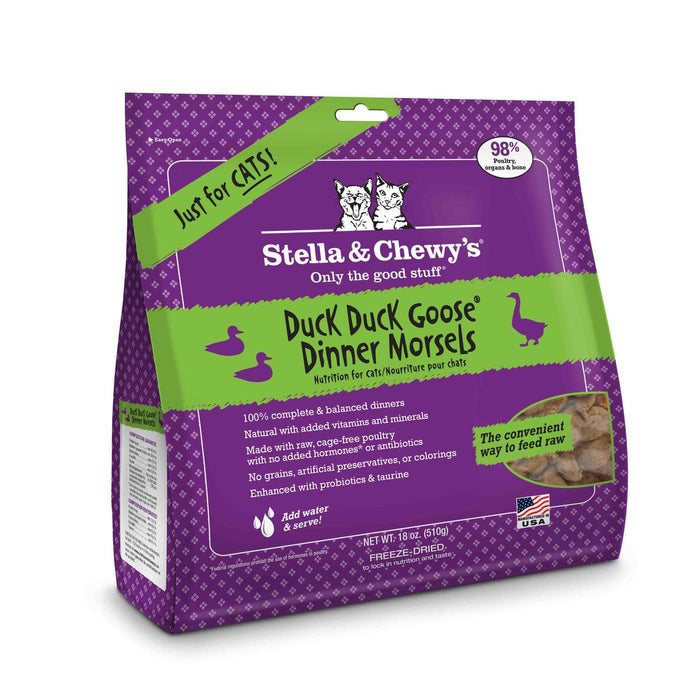 Stella & Chewy's Dinner Duck Duck Goose Freeze-Dried Cat Food - 18 Oz