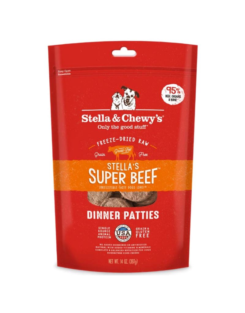 Stella & Chewy's Dinner Patties Beef Freeze-Dried Dog Food - 14 Oz  