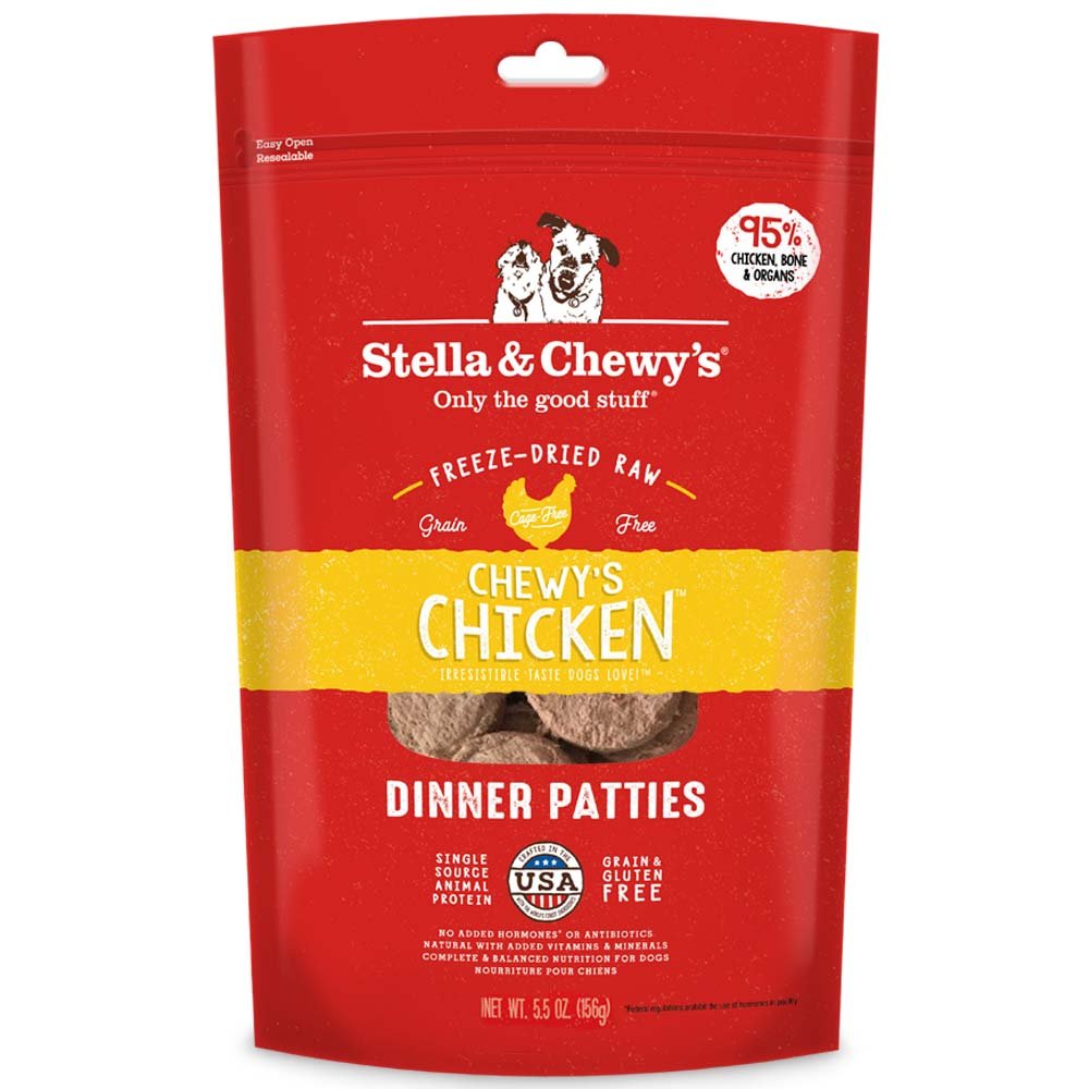 Stella & Chewy's Dinner Patties Chicken Freeze-Dried Dog Food - 5.5 Oz  