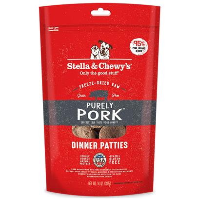 Stella & Chewy's Dinner Patties Pork Freeze-Dried Dog Food - 14 Oz  