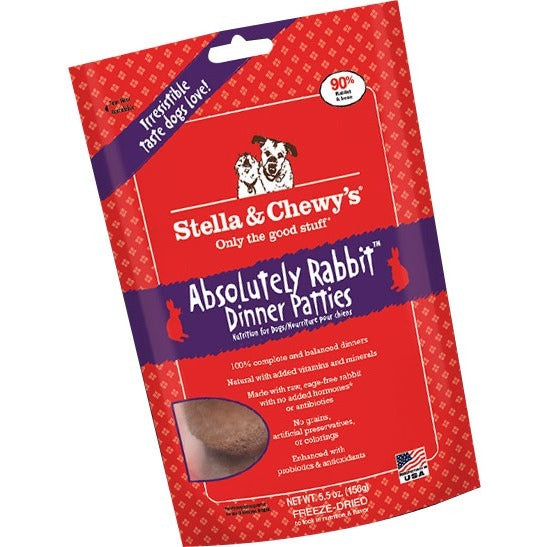 Stella Chewy s Dinner Patties Rabbit Freeze Dried Dog Food 14