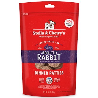 Stella & Chewy's Dinner Patties Rabbit Freeze-Dried Dog Food - 25 Oz  