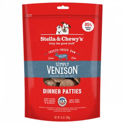 Stella & Chewy's Dinner Patties Simple Venison Freeze-Dried Dog Food - 25 Oz  