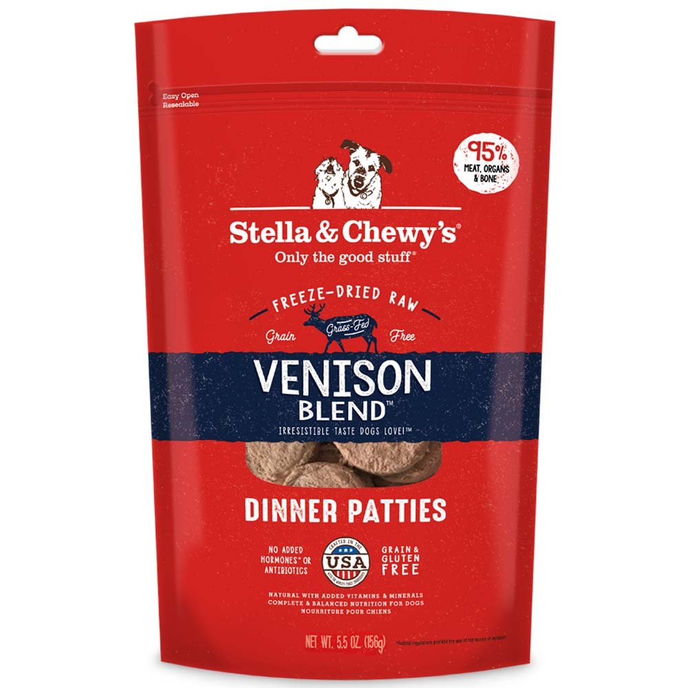 Stella & Chewy's Dinner Patties Venison Freeze-Dried Dog Food - 5.5 Oz  