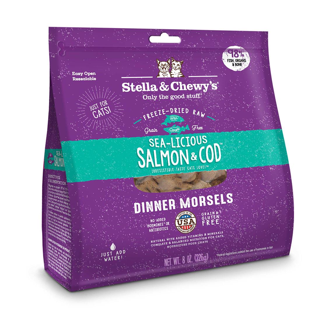 Stella & Chewy's Dinner Sea Salmon Cod Freeze-Dried Cat Food - 8 Oz  