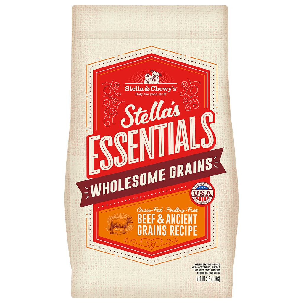 Stella & Chewy's Essentials Beef Ancient Grain Dry Dog Food - 3 lbs  