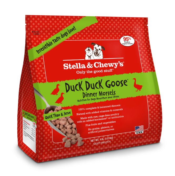 Stella & Chewy's Frozen Dog Food Dinner Morsels Duck - 4 lbs  