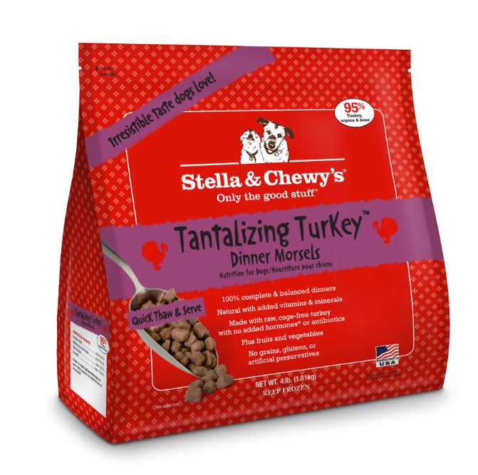 Stella & Chewy's Frozen Dog Food Dinner Morsels Turkey - 4 lbs  