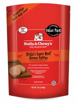 Stella & Chewy's Frozen Dog Food Dinner Patties Beef - 12 lbs  