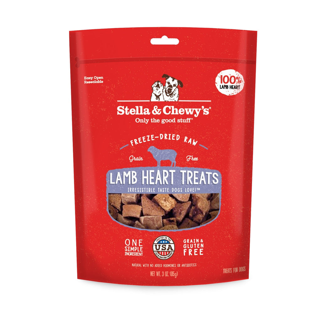 Stella & Chewy's Lamb Hearts Freeze Dried Dog Treats - 3 Oz  