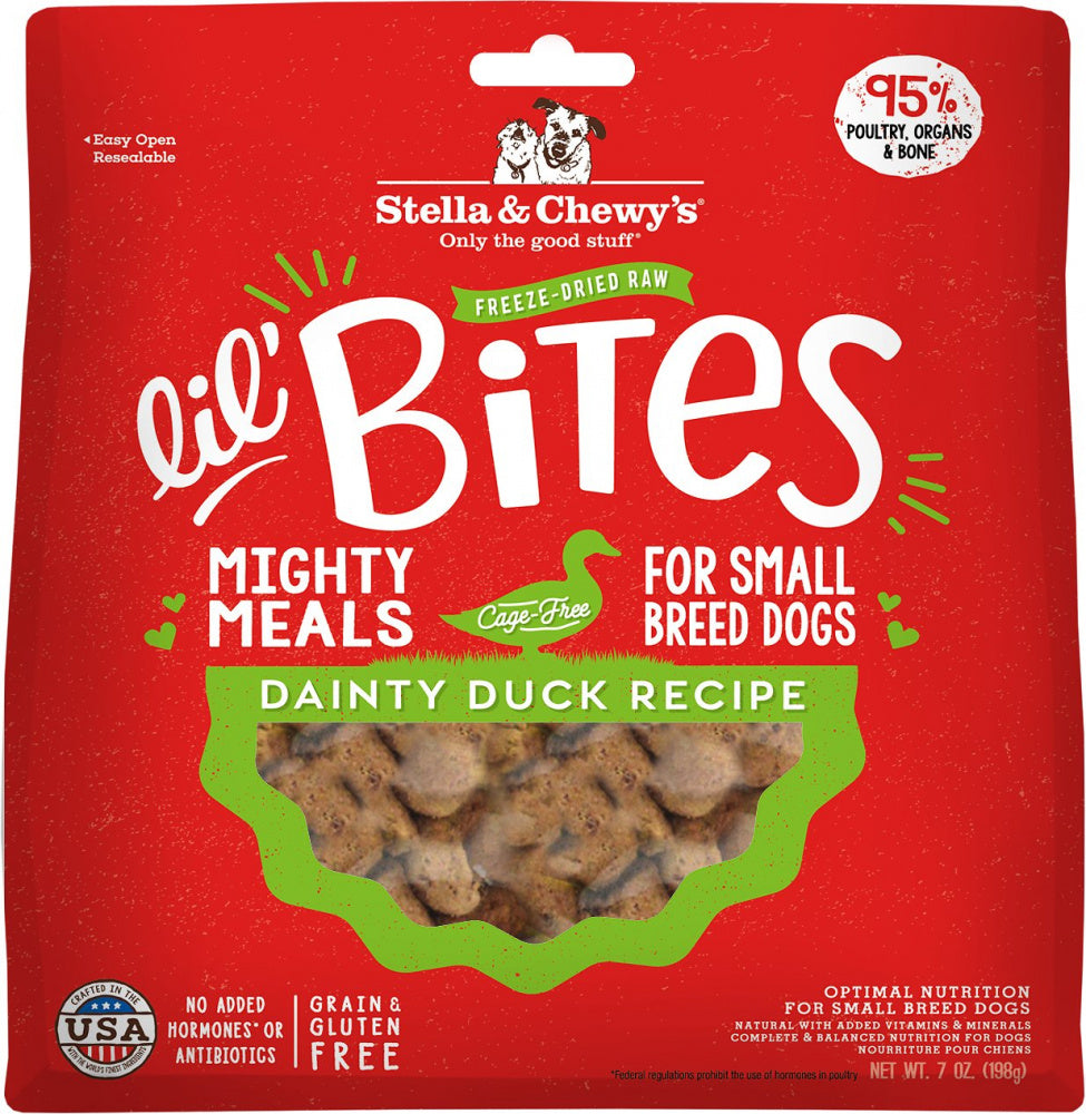 Stella & Chewy's Lil' Bites Dainty Duck Freeze-Dried Dog Food - 7 Oz  