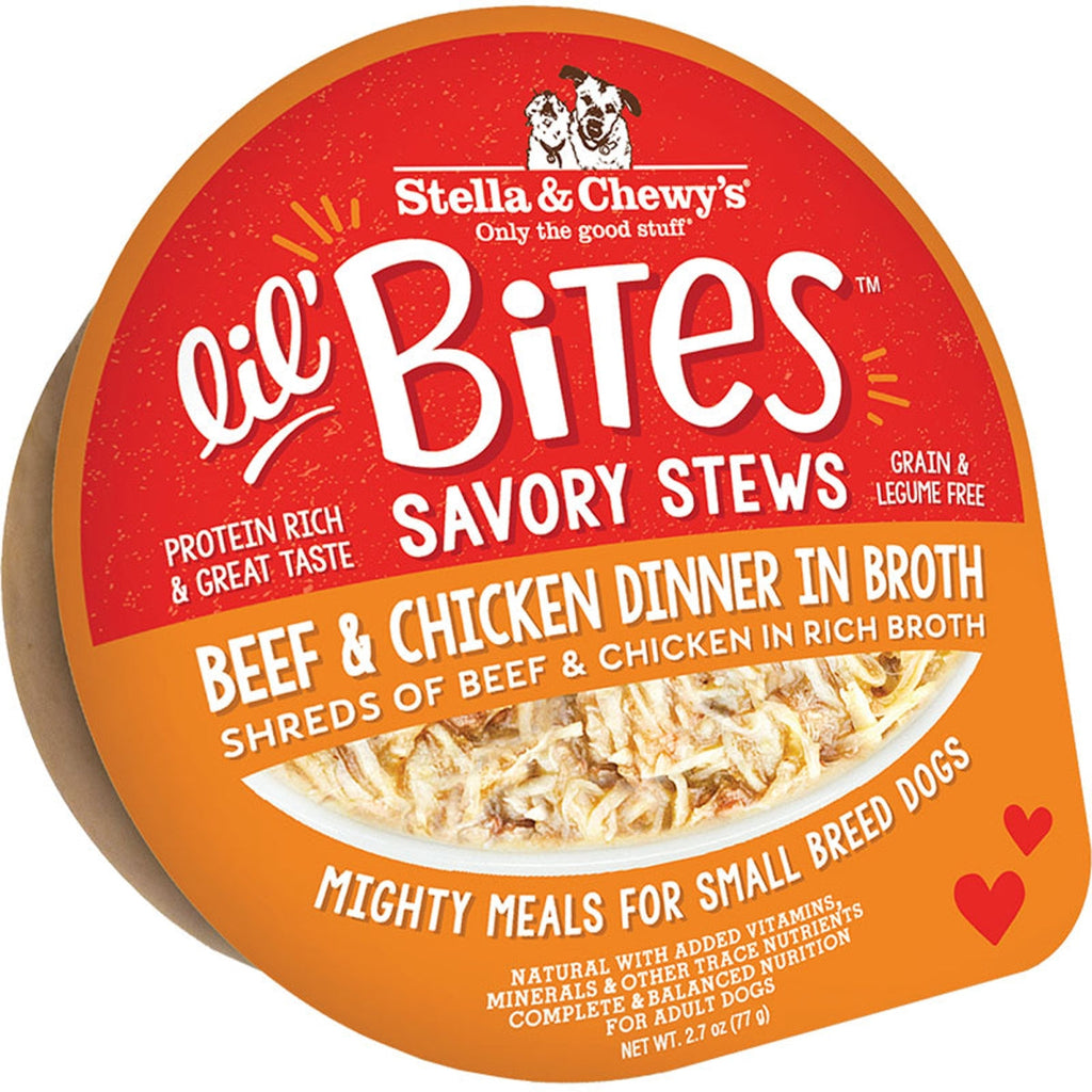 Stella & Chewy's Lil' Bites Stew Beef Chicken Wet Dog Food - 2.7 Oz - Case of 12  