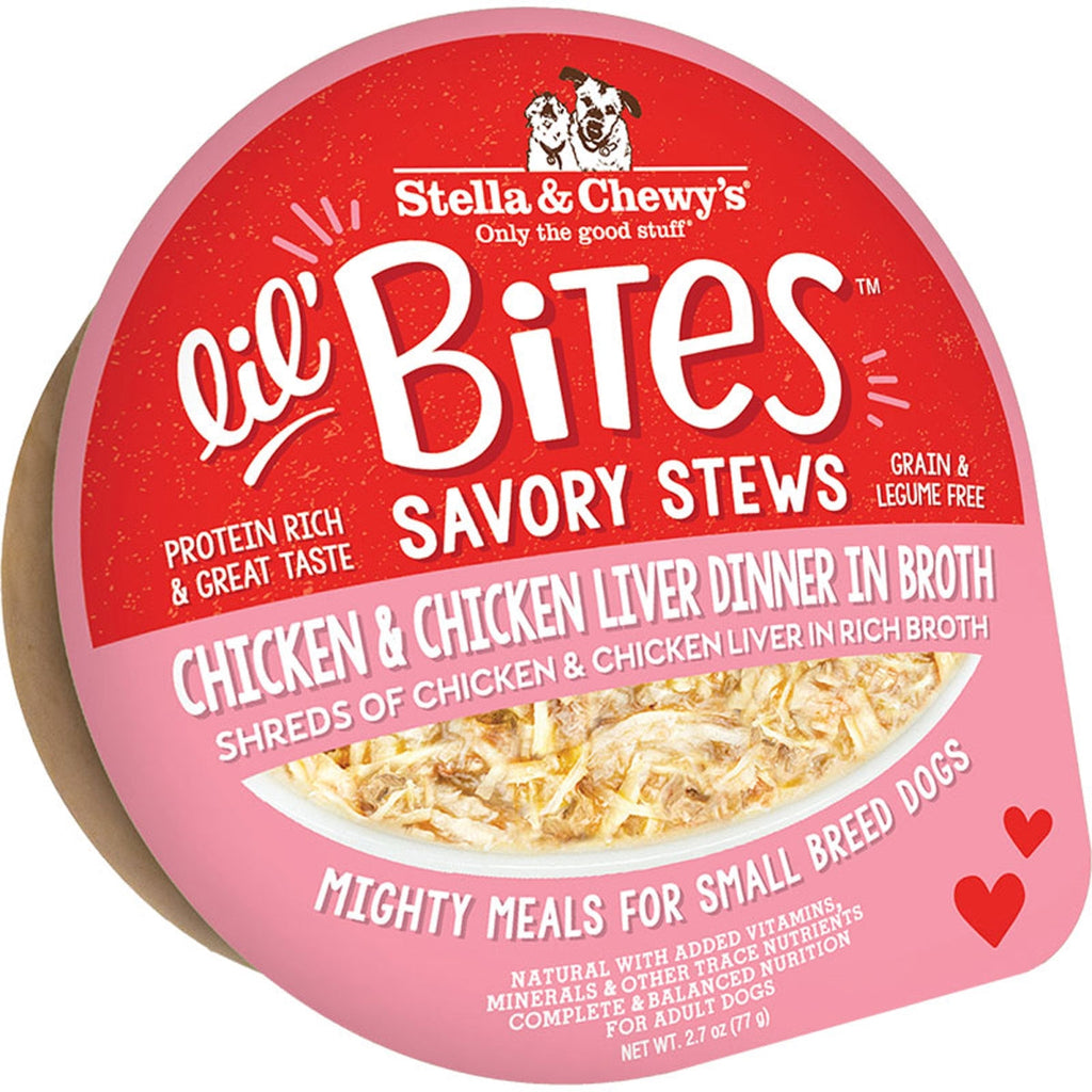Stella & Chewy's Lil' Bites Stew Chicken Liver Wet Dog Food - 2.7 Oz - Case of 12  
