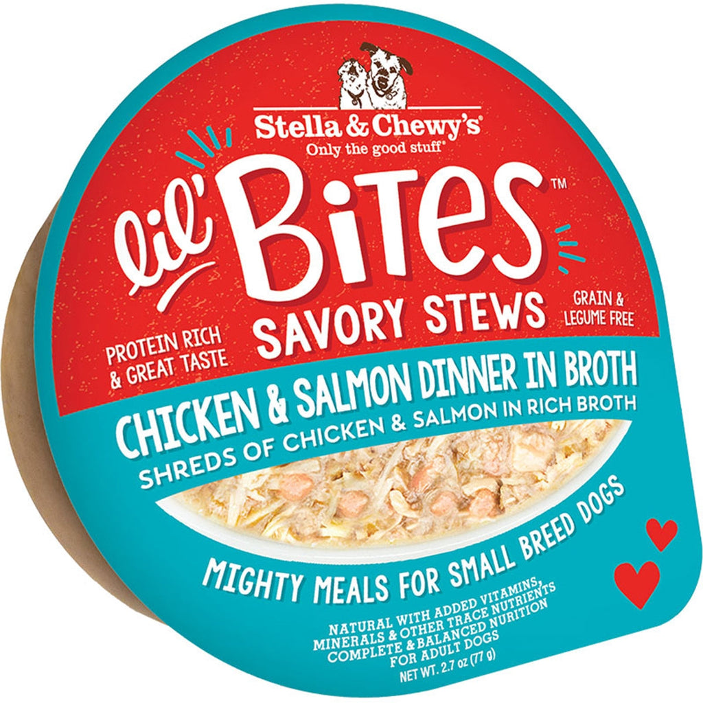 Stella & Chewy's Lil' Bites Stew Chicken Salmon Wet Dog Food - 2.7 Oz - Case of 12  