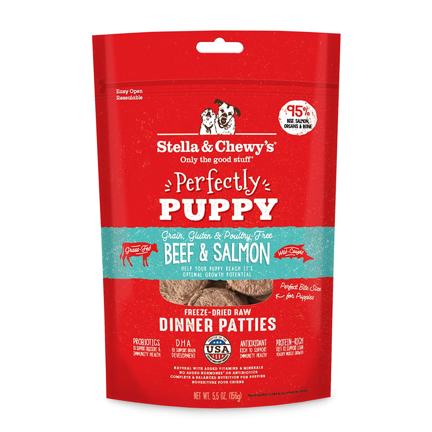 Stella & Chewy's Puppy Beef Salmon Freeze-Dried Dog Food - 5.5 Oz  