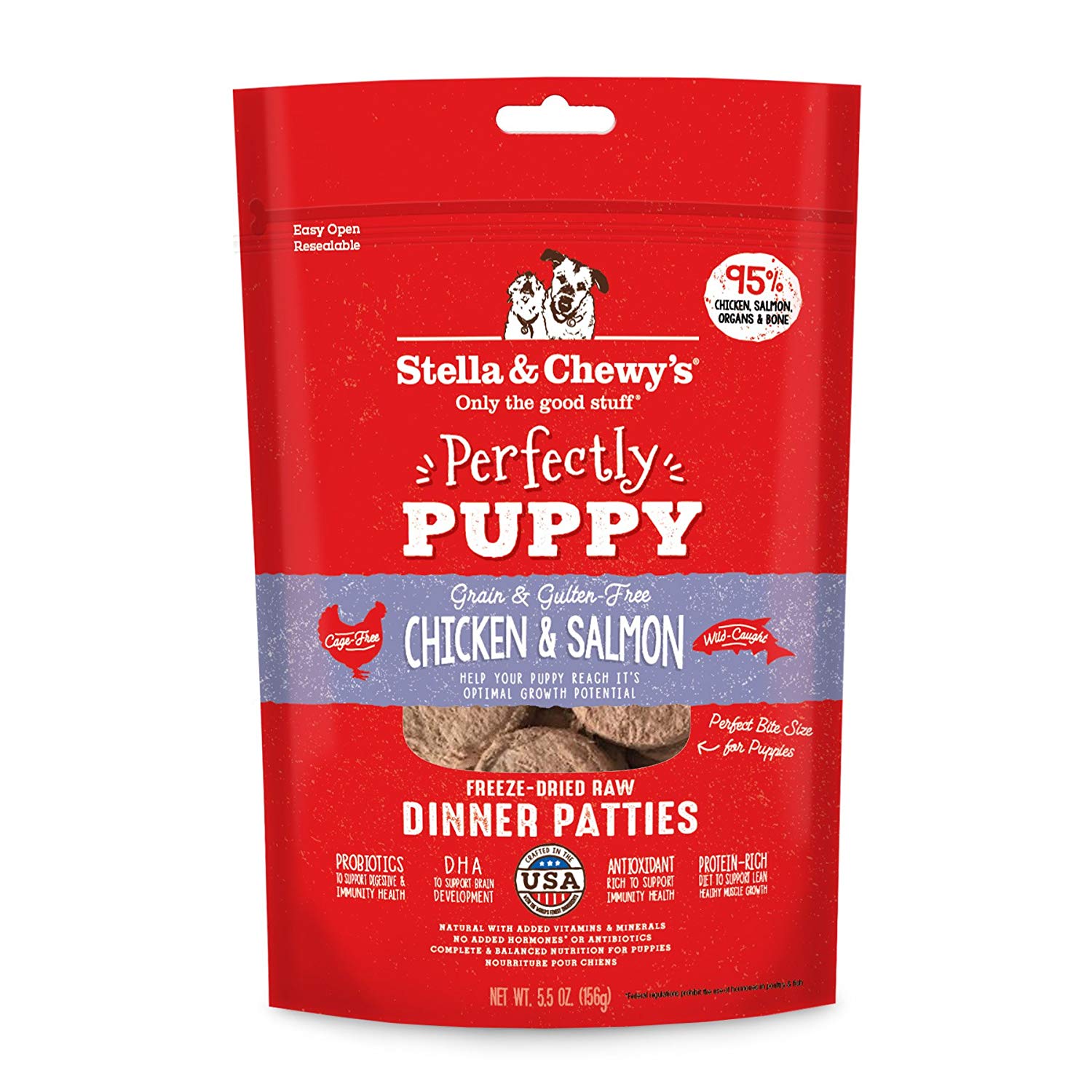 Stella & Chewy's Puppy Chicken Salmon Freeze-Dried Dog Food - 5.5 Oz  