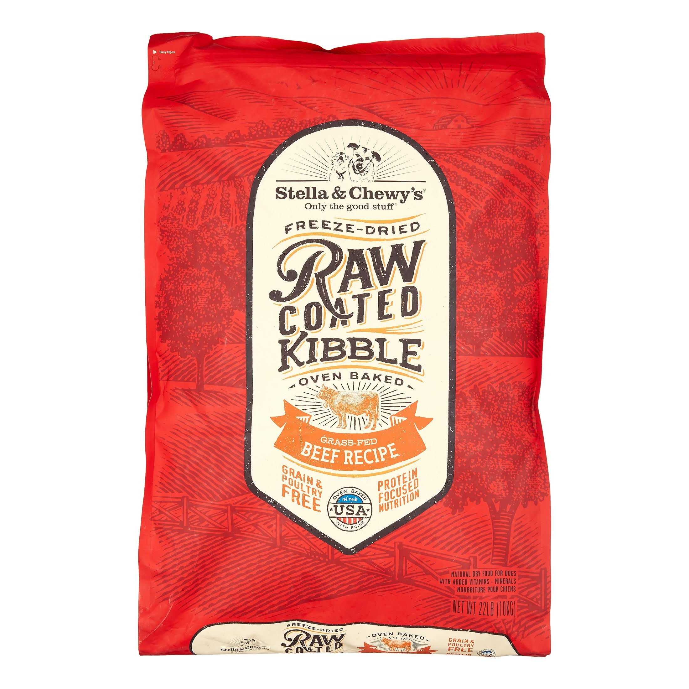 Stella & Chewy's Raw Coated Beef Dry Dog Food - 22 lbs  