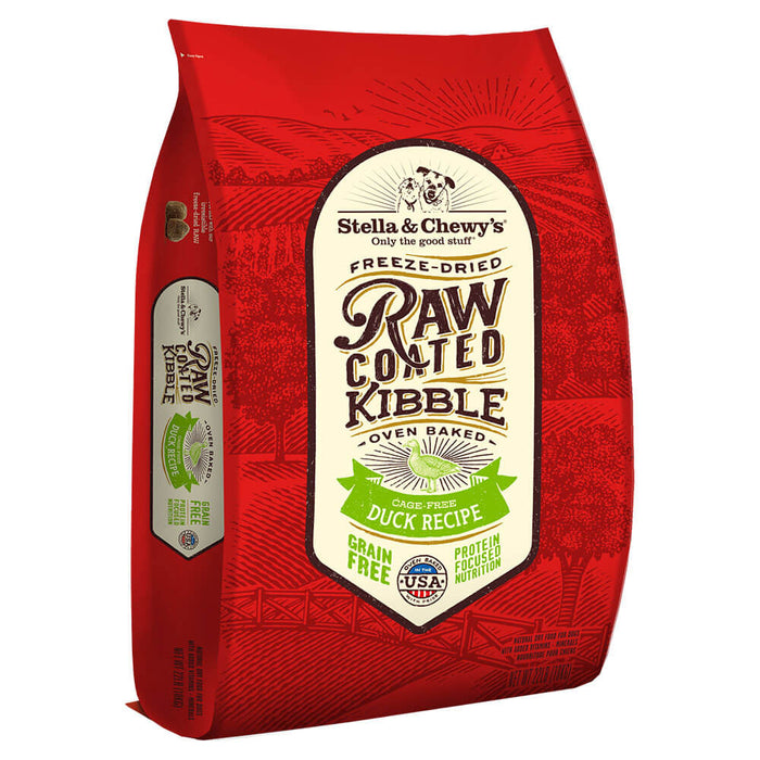 Stella & Chewy's Raw Coated Duck Dry Dog Food - 22 lbs