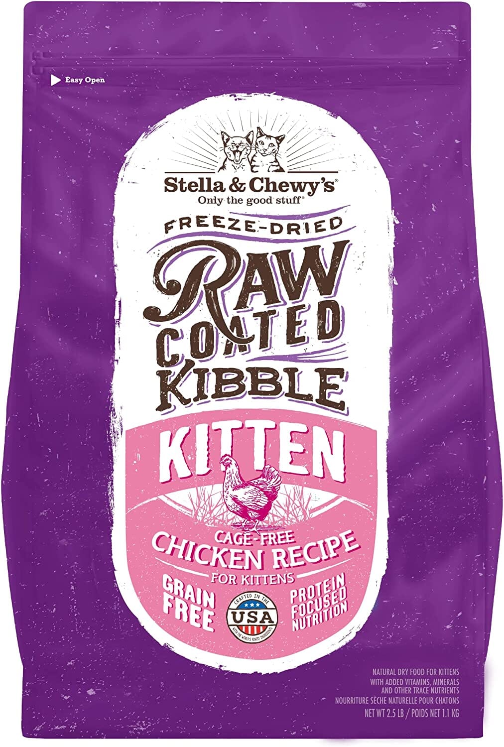 Stella & Chewy's Raw Coated Kitten Cage-Free Chicken Dry Cat Food - 2.5 Lbs  