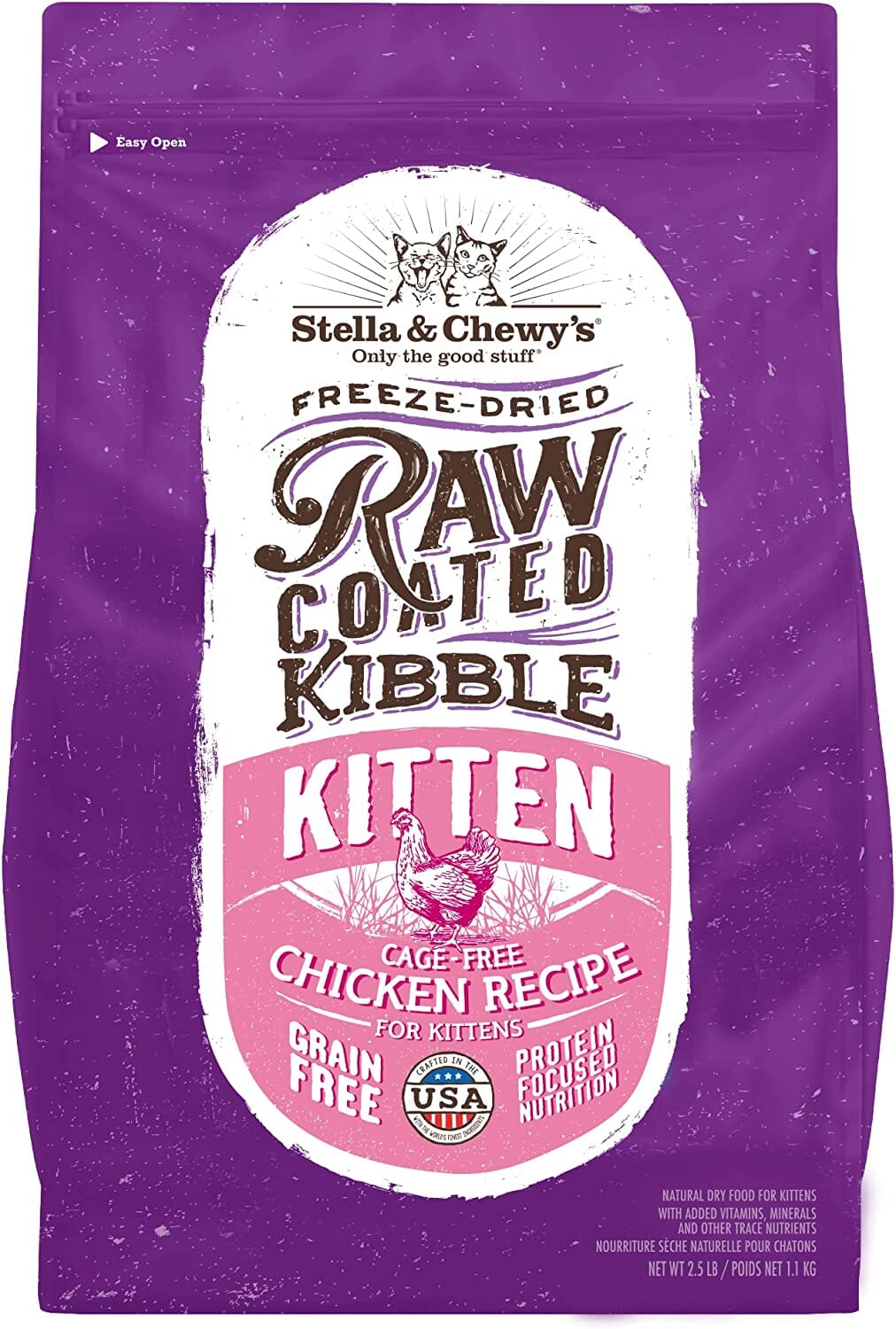 Stella Chewy s Raw Coated Kitten Cage Free Chicken Dry Cat Food