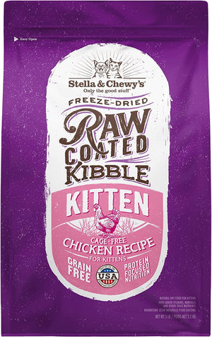Stella & Chewy's Raw Coated Kitten Chicken Dry Cat Food - 5 Lbs