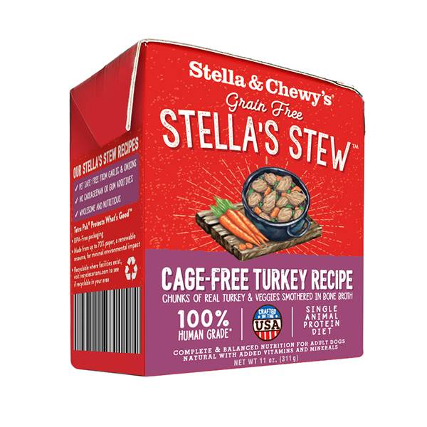 Stella & Chewy's Stew Cage-Free Turkey Canned Dog Food - 11 Oz - Case of 12  