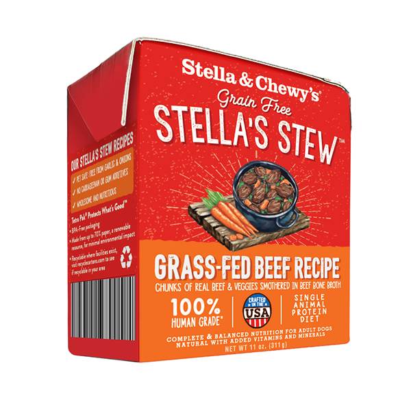 Stella & Chewy's Stew Grass Fed Beef Canned Dog Food - 11 Oz - Case of 12  
