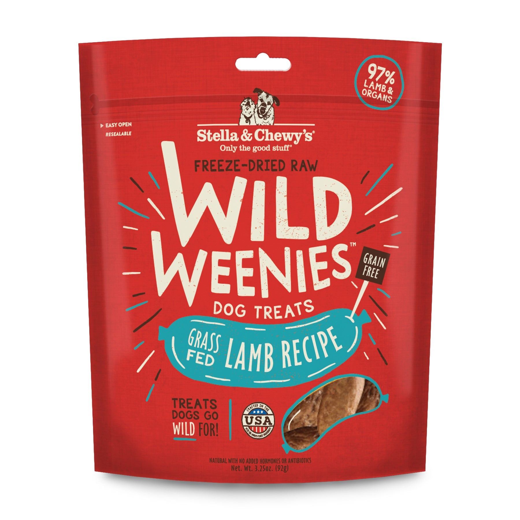 Stella & Chewy's Weenie Lamb Freeze Dried Dog Treats - 3.25 Oz  