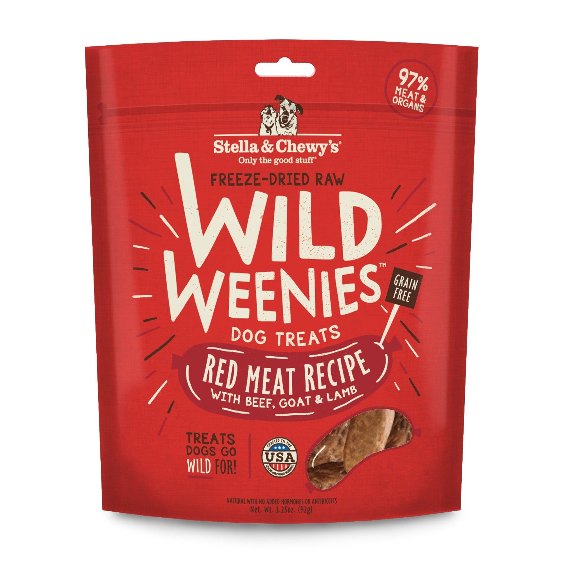 Stella & Chewy's Weenie Red Meat Freeze Dried Dog Treats - 3.25 Oz  