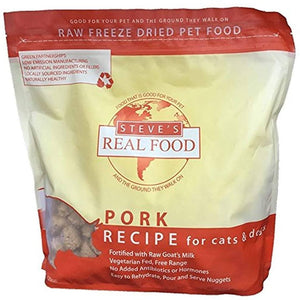 Steve's Pork Freeze Dried Nuggets for Dogs & Cats Freeze-Dried Treats - 1.25 lb Bag