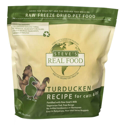 Steve's Real Food Dog and Cat Nuggets Turducken - 1.25 lbs  