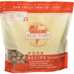 Steve's Real Food Nuggets Pork Freeze-Dried Dog Food - 1.25 lbs  