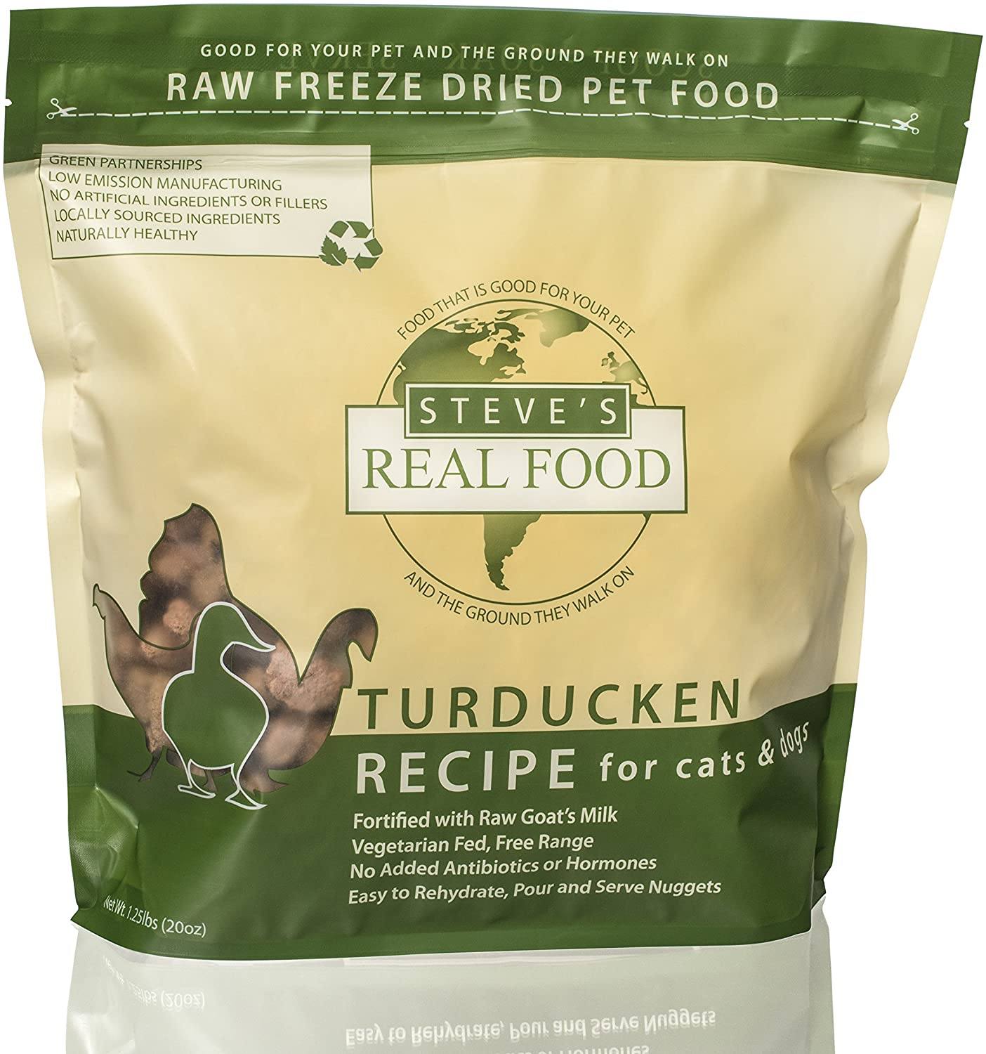 Steve's Turducken Freeze Dried Nuggets for Dogs & Cats Freeze-Dried Treats - 1.25 lb Bag  