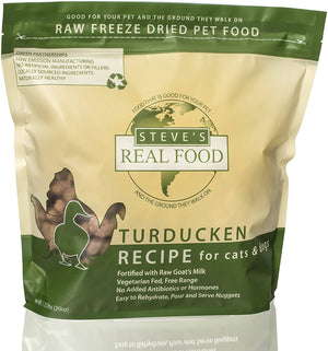 Steve's Turducken Freeze Dried Nuggets for Dogs & Cats Freeze-Dried Treats - 1.25 lb Bag