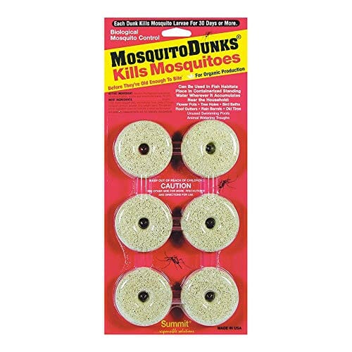 Summit Mosquito Dunks for Biological Mosquito Control Pond Water Treatment - 6 Pack