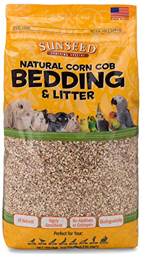Sunseed Natural Corn Cob Bedding & Litter - 350 cu in - Pack of 4  