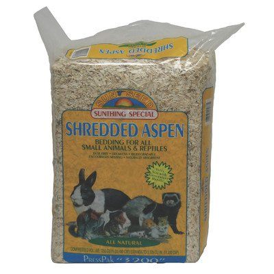 Sunseed Shredded Aspen Bedding - 2500 cu in - Pack of 4  