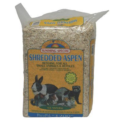 Sunseed Shredded Aspen Bedding - 2500 cu in - Pack of 4