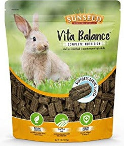 Sunseed Vita Balance Adult Pet Rabbit Food - 4 lb - Pack of 6